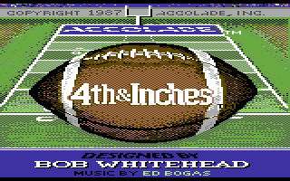 4th & Inches screenshot 2 for Commodore 64